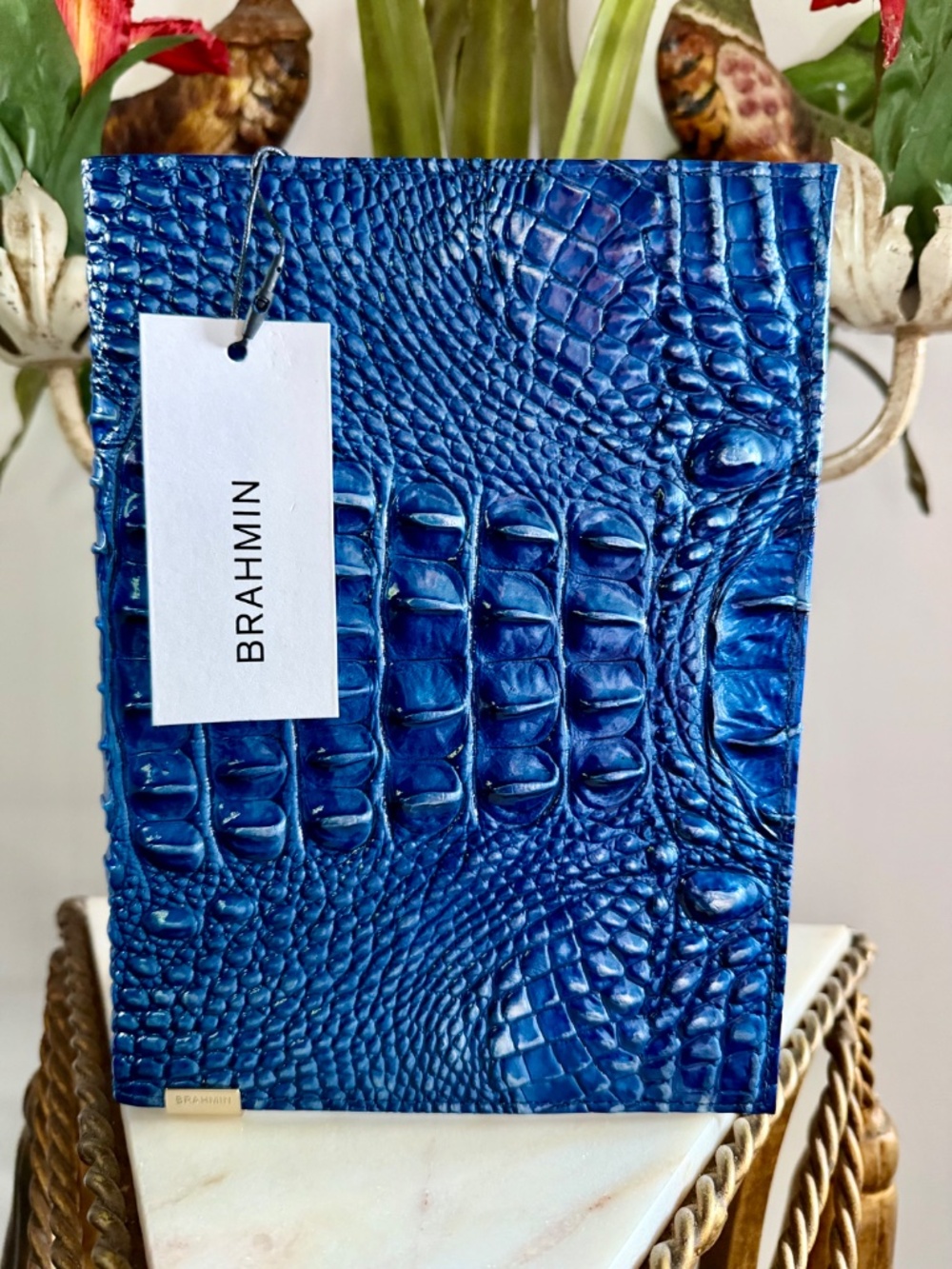 💙🇺🇸💙 NWT Brahmin Vista Blue Ombre Leather Journal Notebook Agenda 💙🇺🇸💙